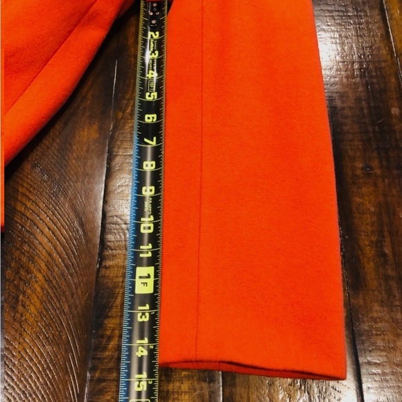 Talbots Petites women size 8 orange double breasted peacoat - Picture 13 of 14